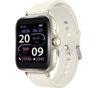 Montre connectée avec écran de 1,44" et capteur cardiaque Beige