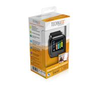 Technaxx Montre connectée TX-SW6HR – étanche Bluetooth, tracker fitness & cardio, anti-perte – Noir