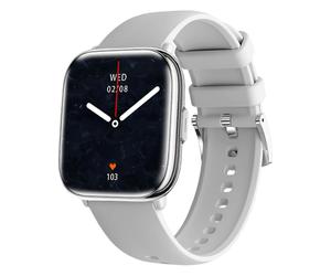 Montre connectée avec suivi de santé et appels Bluetooth 7 jours, gris