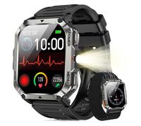 Montre Connectée Blackview W70 Pro, 900 mAh, Écran Tacile 2.01"", Appel Bluetooth, Illumination, Boussole, 100+ Modes Sport, Noir