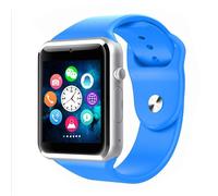 Montre Connectée Bluetooth 1.54' Musique Appels Photos Compatible Android Bleu Yonis