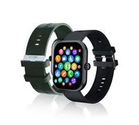 Montre Connectée Cadran Noir 2 Bracelets Silicone Noir Et Kaki Inwatch Ii Black Iconic