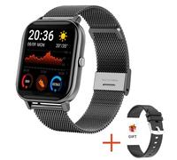 Montre Connectée De Sport À Écran Tactile Complet Pour Hommes Et Femmes,Montres De Fitness,Appels Bluetooth,Montre-Bracelet Numérique,Cadeau,2023 - Type Mesh Belt Black