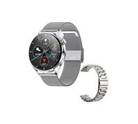 montre connectée de Sport pour hommes, bracelet en acier, étanche, avec appels, Bluetooth, moniteur d'activité physique et de fréquence cardiaque,