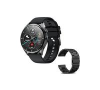 montre connectée de Sport pour hommes, bracelet en acier, étanche, avec appels, Bluetooth, moniteur d'activité physique et de fréquence cardiaque,