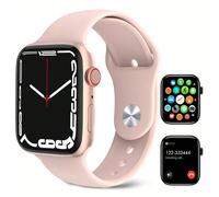 Montre connectée de sport unisexe, multifonction pour hommes et femmes, avec récepteur d'appels et musique sans fil, plusieurs modes sportifs, rappel de messages, rappel de sédentarité, podomètre, com