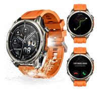 Montre Connectée DOOGEE Anywise W1 Pro - Écran 1.43"" AMOLED, Dual-Band GPS, Cartes Offline, 5ATM Étanche, 170+ Modes Sport-Orange