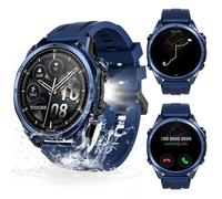 Montre Connectée DOOGEE Anywise W1 Pro - Écran 1.43"" AMOLED, Dual-Band GPS, Cartes Offline, 5ATM Étanche, 170+ Modes Sport-Bleu
