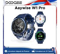 Montre connectée DOOGEE ANYWISE W1 PRO, résistance à l'eau 5ATM, carte hors ligne, GPS double bande, surveillance de la santé, fonction de rappel, musique locale Black