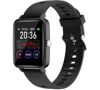 Montre Connectée DOOGEE Smartwatch Bluetooth 4.0 IP68 Étanche 1,4"" Écran pour iPhone Android Phone - Noir