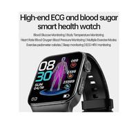 Montre connectée E500 pour la surveillance de la glycémie, ECG, température, non invasive, pour hommes