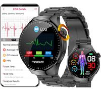 Montre Connectée Ecg Et Cadran Répondeur Aux Appels,1,43 Étanche Amoled Smartwatch Femme Homme Avec Oxymètre Pression Artérielle,Spo2,Fréquence Cardiaque Pour Android Ios
