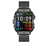 Montre Connectée Écran Couleur 1.96 Pouces Étanche Bluetooth Appel 30 Jours Autonomie Noir YONIS