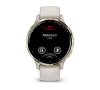 Montre connectée en acier inoxydable avec boîtier et bracelet en silicone Garmin Venu® 3S 41 mm Blanc TU