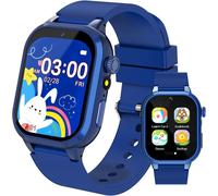 Montre Connectée Enfant 32 Jeux,Montre Intelligente Enfant Avec Hd Caméra Livres Audio&Cartes D'Étude,Suivi Des Habitudes,3Sportifs Podomètre Réveil Mode Scolaire,Cadeaux D'Anniversaire(Bleu-32Jeux)