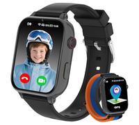 Montre Connectée Enfant 4G GPS - Smartwatch Téléphone Pour Fille Garçon avec SOS, Chat, Appel Vidéo, WiFi, Mode Classe, Réveil, Caméra, Jeux, Montre Intelligente Enfants Cadeau 4 à 12 Ans, Noir