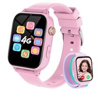 Montre Connectée Enfant 4G GPS - Smartwatch Téléphone Pour Fille Garçon avec SOS, Chat, Appel Vidéo, WiFi, Mode Classe, Réveil, Caméra, Jeux, Montre Intelligente Enfants Cadeau 4 à 12 Ans, Rose Clair