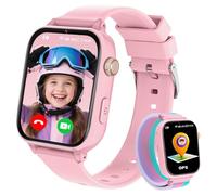 Montre Connectée Enfant 4G GPS - Smartwatch Téléphone Pour Fille Garçon avec SOS, Chat, Appel Vidéo, WiFi, Mode Classe, Réveil, Caméra, Jeux, Montre Intelligente Enfants Cadeau 4 à 12 Ans, Rose