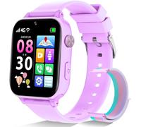 Montre Connectée Enfant 4G Gps, Smartwatch Téléphone Pour Filles Garçons Avec Appel Vidéo Sos Podomètre Mode Classe, Montre Cadeau Pour Enfants 5-12 Ans (Violet)[MON9260976]