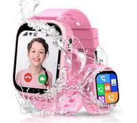 Montre Connectée Enfant 4G/GPS/WiFi/Appel Vidéo, Montre GPS Enfant Fille Garçon avec Téléphone Chat Familial, SOS, IP68 Jeux Réveil, Mode Classe, Montre Intelligente Enfants Cadeau pour 4-12 Ans
