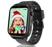 Montre Connectée Enfant 4G, IP68 Montre Intelligente Enfant avec SOS Appel Chat Vidéo WiFi GPS Localisation, Contacts, Réveil, Sommeil, Jeux, Caméra, Montre GPS Enfants Cadeau d'anniversaire de Noël