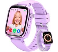 Montre Connectée Enfant 4G,Montre Enfant Gps Telephone Avec Sim Sos Bracelet Gps,Chat,Appel Vidéo,Mode Classe,Sommeil,Podomètre,Rév