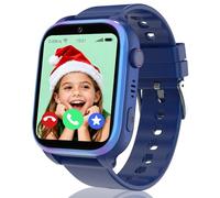 Montre Connectée Enfant 4G, Montre GPS Enfant avec Appel SOS, Chat Vidéo, Mode Classe, GPS+WIFI Localisation, Contacts, Réveil, 7 Jeux, IP68 Montre Intelligente Enfants Cadeau d'anniversaire de Noël