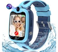 Montre Connectée Enfant 4G, Montre GPS Enfant avec GPS, SOS, WIFI, Appels/Vidéo/Voix Chat/ Messages Familiale, IP68 Étanche Jeux Réveil Mode Classe, Smartwatch Téléphone pour Garçons Filles Cadeau