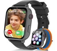Montre connectée enfant 4G noire - GPS intégré - Appels vidéo - Chat vocal - SOS - Mode classe - Podomètre