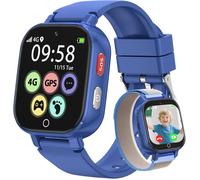 Montre Connectée Enfant Alutoria - Smartwatch 4G GPS, Appel Vidéo, SOS, Jeux, Mode Classe, Podomètre, Réveil - Bleu 5-13 Ans