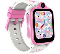 Montre Connectée Enfant, Avec Caméra Sos, Musique,Carte Sd Intégrée,Sim 2g,18 Jeux De Puzzle, Alarme Pour Garçons Filles 3-12 Ans (Rose)