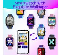 Montre Connectée Enfant Fille Garcon: Smart Watch Avec Appel Bluetooth Fitnesstracker Activité Bracelet Intelligent Avec Podometre Moniteur Sommeil Réveil Au Poignet Smartwatch Compatible Android Ios