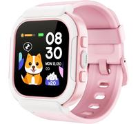Montre Connectée Enfant Fille Montre Podometre Enfant Non Connectée Smartwatch Pour 4-12 Ans Montre Sport Android Ios Avec Cardiofrequencemetre Oxymetre Chronometre Jeux Etanche Ip68 Rose