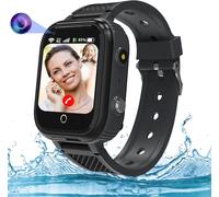 Montre Connectée Enfant Gps/4g/Carte Sim/Appel Vidéo, 4g Montre Gps Enfant Avec Appel Téléphone Sos Chat Familial Mode Classe Étanche Jeux Réveil, Montre Intelligente Enfants Fille Garçon Cadeau