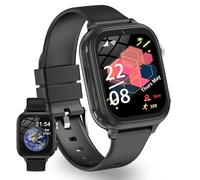 Montre Connectée Enfant GPS, 4G Montre Intelligente Enfants avec Appels Vidéo, WiFi, SOS, Mode Classe, Face ID, App Store, Whatsapp, Réveil, IP68 Étanche Smartwatch Enfant Noël Cadeaux 5-14 Ans-Noir