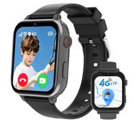 Montre Connectée Enfant, GPS 4G Smartwatch Téléphone pour Filles, Noir