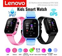 Montre Connectée Enfant Lenovo Étanche IP57 SOS GPS Caméra Appel Carte SIM Multifonctionnelle 5G Cadeau Montre Sport Tracker 2026 PINK set