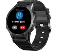 Montre connectée enfant SaveFamily Slim GPS avec bracelet noir et vert