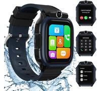 Montre Connectée Enfants, 4g Smartwatch Enfants Avec Gps Ip67 Étanche Appeler Montre Telephone Enfant Avec Wifi, Appel Vidéo, Sos, Réveil, Mode École (Noir, K61)