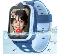 Montre Connectée Enfants, 4g Smartwatch Enfants Avec Gps Ip67 Étanche Appeler Montre Telephone Enfant Avec Wifi, Appel Vidéo, Sos, Réveil, Mode École (Noir, K61)