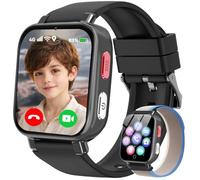 Montre Connectée Enfants GPS, 4G Smartwatch Téléphone pour Filles et Garçons avec Appel, Vidéo, SOS, Chat, Mode Classe Podomètre, Jeux, Réveil, Montre Intelligente Enfant 4 à 12 Cadeau (dark black)