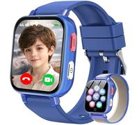 Montre Connectée Enfants GPS, 4G Smartwatch Téléphone pour Filles et Garçons avec Appel, Vidéo, SOS, Chat, Mode Classe Podomètre, Jeux, Réveil, Montre Intelligente Enfant 4 à 12 Cadeau (Bleu Marine)