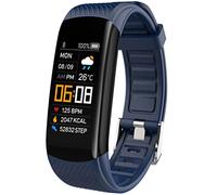 Montre connectée étanche C5s avec, Bracelet connecté, cardiofréquencemètre, d'activité, Bleu