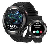 Montre connectée étanche de qualité militaire pour la course à pied et le suivi de la condition physique (noir)