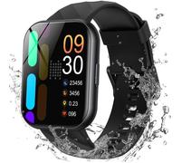 Montre connectée étanche - Écran tactile HD 1,8 pouces - Étanchéité 5ATM pour natation Noir