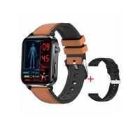 Montre connectée F100 (cuir marron)
