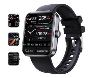 Montre connectée F57l avec surveillance de la glycémie et suivi d'activité avec prise de sang pour hommes