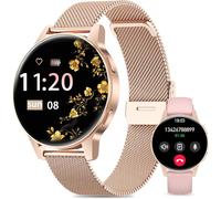 Montre Connectée Femme, 1.27"" Tft Con Appel Bluetooth Smart Watch Femme, 24h Fréquence Cardiaque, Sommeil, 120+ Modes Sportifs, Podomètre, Ip68 Android/Ios Android (Rose Gold)[Z1821]