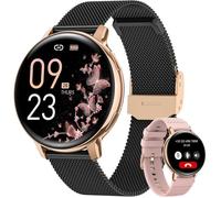 Montre Connectée Femme 1.39""-Appel Bluetooth,120+ Sports,Suivi Santé,Spo2,Sommeil,Ip68,Android/Ios-Or/Noir