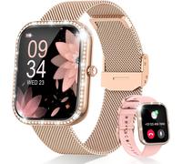 Montre Connectée Femme, 1,75"" Hd Smartwatch Femme Avec Appel Bluetooth, 130+ Sportifs, Santé Au Féminin, 24h Fréquence Cardiaque, Spo2, Sommeil, Android Ios